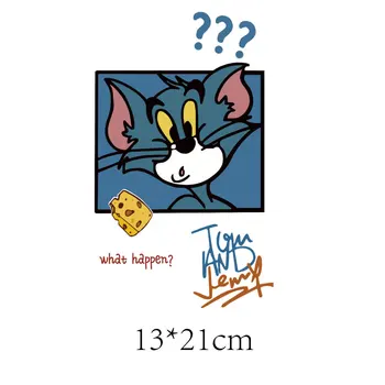 Animaciją Kačių Pleistrai Anime Terminiai Lipdukai ant Drabužių Geležies-perdavimo Drabužių Thermoadhesive Pleistras 