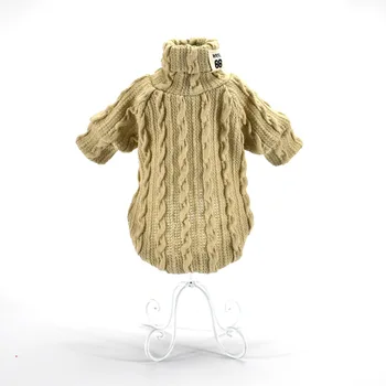 Karšto pardavimo golfo megzti megztinis atlošas trijų dimensijų apykaklės logo siuvinėjimas kačių ir šunų megztinis šunų drabužius