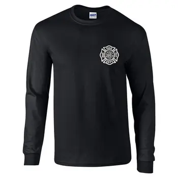 Ugniagesiai Gaisro Departamentas - Dviejų Pusių Spausdinimo Ilgomis Rankovėmis Vyrų T-Shirt