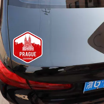 Karšto Parduoti Automobilių Lipdukas Prahos Miesto čekija PVC Lipdukai, Decal 11CM*11CM 1