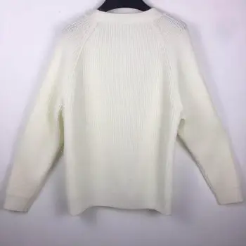 Moterų Megztinis Megztas Megztinis Kailis Džemperis Cardigan Single-breasted Rudens Žiemos Long Sleeve V-Kaklo Megzti Paltai Streetwear 1