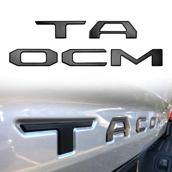 3D Iškėlė Bagažinės Įterpti Raidžių Emblema Toyota Tacoma 2016-2019 Emblema Įdėklai (Matinis Juodas) 1