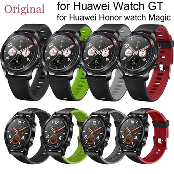 Originalus Silikoninis Dirželis Huawei Žiūrėti GT Juosta Sporto Dirželis Huawei Honor žiūrėti Magija/ Ticwatch pro Apyrankė juostų M7 1