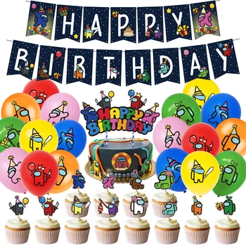 Žaidimo Tema Tarp Gimtadienio Dekoracijas, Gimtadienio Reklama Lateksiniai Balionai Cupcake Rėžtuvės Žaidimas Birthday Party Prekes Vaikams 1
