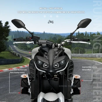 NAUJAS Yamaha MT-09 MT09 MT 09 2017 2018 2019 2020 Motociklų Dalys Pusėje Downforce Plika Spoileriai Fiksuotojo Winglet Lauktuvės Sparno 1