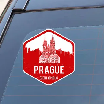 Karšto Parduoti Automobilių Lipdukas Prahos Miesto čekija PVC Lipdukai, Decal 11CM*11CM 2