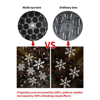 Kalėdų Sniegas Sukasi Projektoriaus Šviesos Lauko LED Vandeniui Sukasi Snaigės Šviesos Namuose Šalis Dekoro 2020 FN50 2