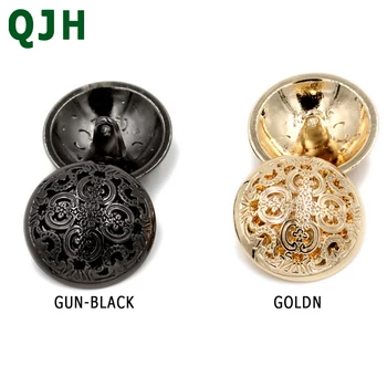 1pcs Aukštos kokybės Gold & Black Derliaus Metaliniai Mygtukai 