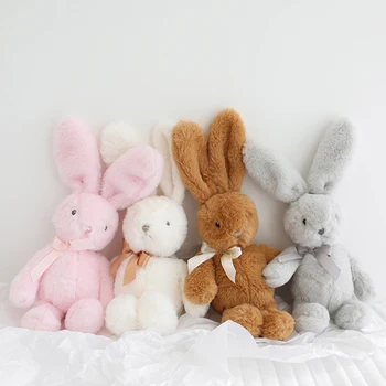 Cute Bunny Pliušinis Žaislas Iškamšos Pink Rabbit Kūdikių Lėlės Nuraminti Kūdikio Žaislai 2