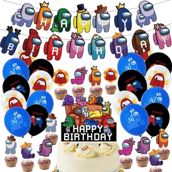 Žaidimo Tema Tarp Gimtadienio Dekoracijas, Gimtadienio Reklama Lateksiniai Balionai Cupcake Rėžtuvės Žaidimas Birthday Party Prekes Vaikams 2