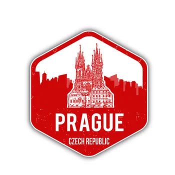 Karšto Parduoti Automobilių Lipdukas Prahos Miesto čekija PVC Lipdukai, Decal 11CM*11CM 3