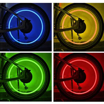 2vnt LED Šviesos Kaukolės Formos Vožtuvų Dangtelis Ratų Padangų Lempa Dviratis Motociklas Dviračių Priedų YS-PIRKTI 3