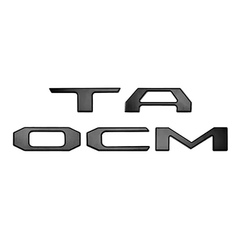 3D Iškėlė Bagažinės Įterpti Raidžių Emblema Toyota Tacoma 2016-2019 Emblema Įdėklai (Matinis Juodas) 4