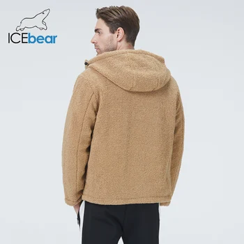 Icebear 2021 žiemos nauja, vyriški striukė trumpas medvilnės kailis polar fleece striukė unisex prekės ženklo drabužių MWC20966D 4