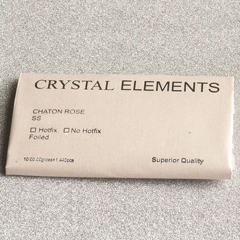 YANRUO 2058HF Crystal Clear Geležies Pataisų Akmenys Ir Kristalai Butas Atgal Masės 