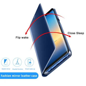 Veidrodis, Flip Case Prabanga Samsung Galaxy A02S originalus Magnetinis fundas A02S A025F A025G A025M Telefono Dangtelį 4