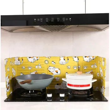 Virtuvės Mini Aliejus Šļakstēties Ekranus, Aliuminio Folija, Skardos Dujinė Viryklė Šilumos Izoliacinės Splash Proof Pertvara Namų Virtuvėje Maisto Gaminimo Įrankis 5