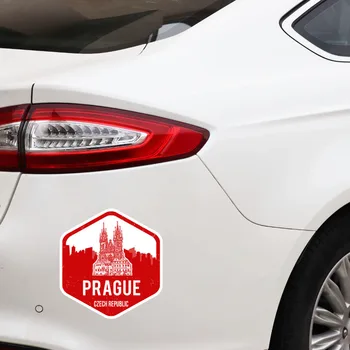 Karšto Parduoti Automobilių Lipdukas Prahos Miesto čekija PVC Lipdukai, Decal 11CM*11CM 5