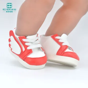 Kūdikių bateliai lėlės tinka 43 cm, Žaislų, Naujų gimęs lėlės priedai ir Amerikiečių lėlės, laisvalaikio bateliai, sportiniai bateliai, Kailiniai batai 5