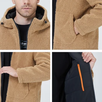 Icebear 2021 žiemos nauja, vyriški striukė trumpas medvilnės kailis polar fleece striukė unisex prekės ženklo drabužių MWC20966D 5