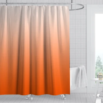 Vientisos Spalvos Gradientas Modelis Dušo Curtain Poliesteris Gryna Spalva Dušo Užuolaidos Vonios Kambarys Nustatyti Vandeniui Dušo Užuolaidos 5