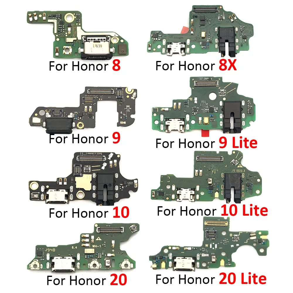Originalus USB Įkrovimo lizdas Dock Jungties Kištuką Valdybos Flex Kabelis Huawei Honor 8 9 Lite 8X 10 20 Pro 20i 20Lite