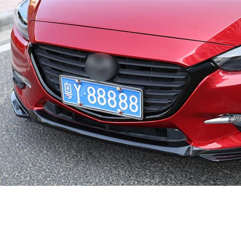 Už 2VNT Mazda 3 Automobilio Grotelių Apdailos Juostelės, Separatorius 2017 2018 PRIEKINIS Bamperis Pilnas Žvaigždžių LENKTYNIŲ Grotelės, Dangčio Apdaila Mazda3 PRIEDAI M3 3