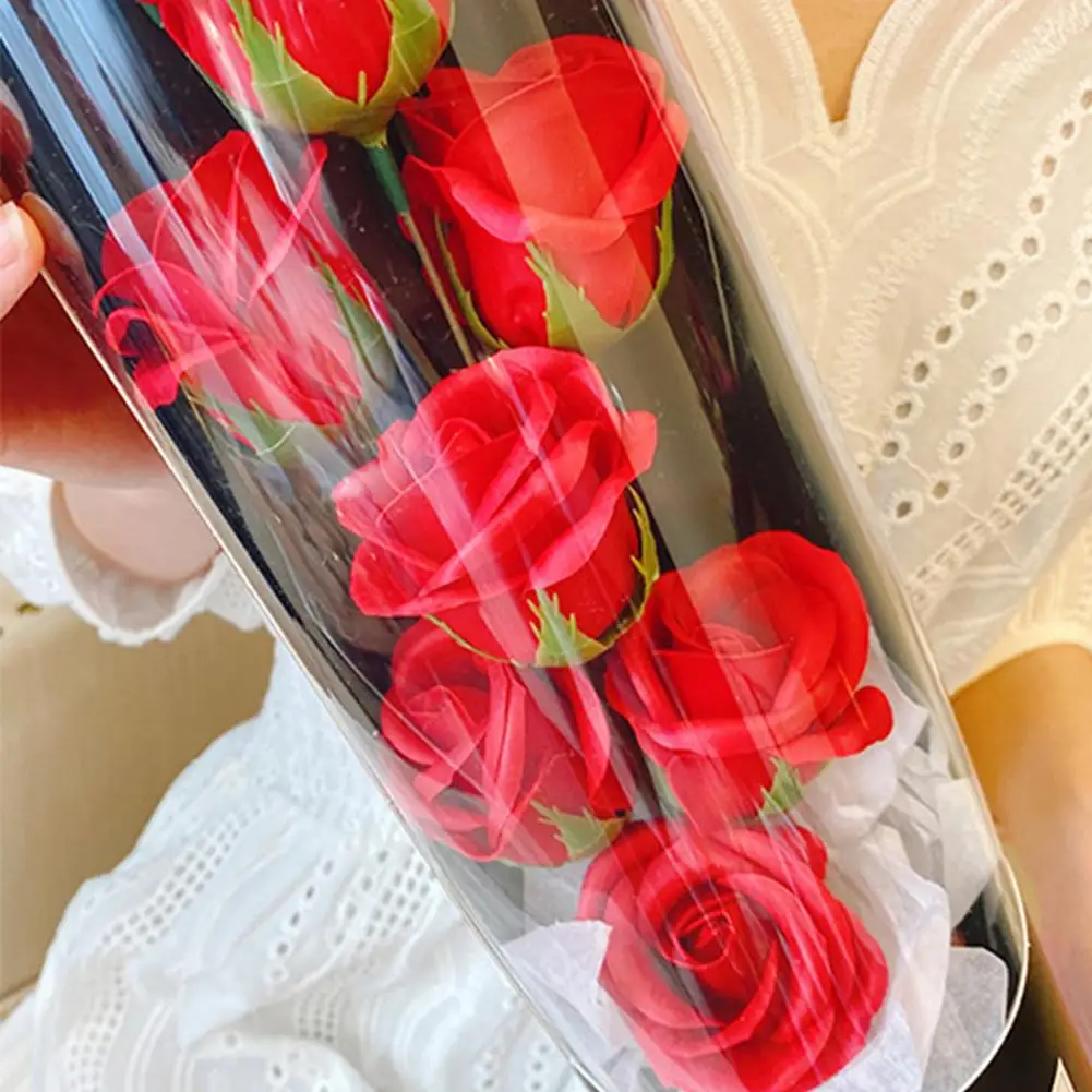 Valentino Dienos Rožių Dovanų Dėžutėje Kibirą Gėlių Muilas, Rožių Gėlių Kibirą Valentino Diena Vestuvės Dovana Meilužio Mergina