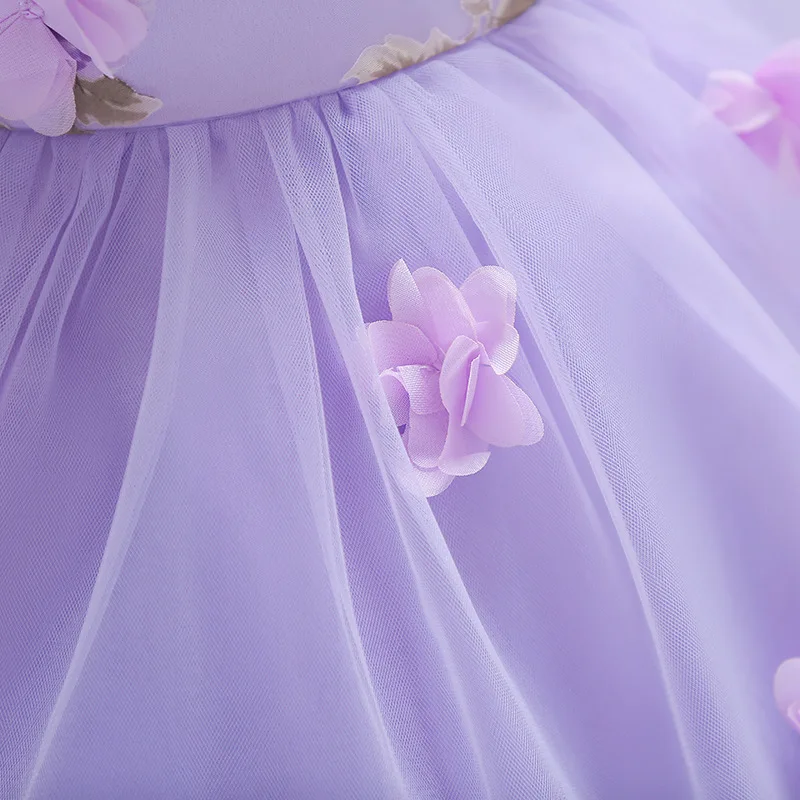 Rudenį baby girl dress moterų kūdikių drugelis spausdinimo suknelė pilnatis gimtadienio princesė dress vaikų drabužių gėlių šalies fluf 4