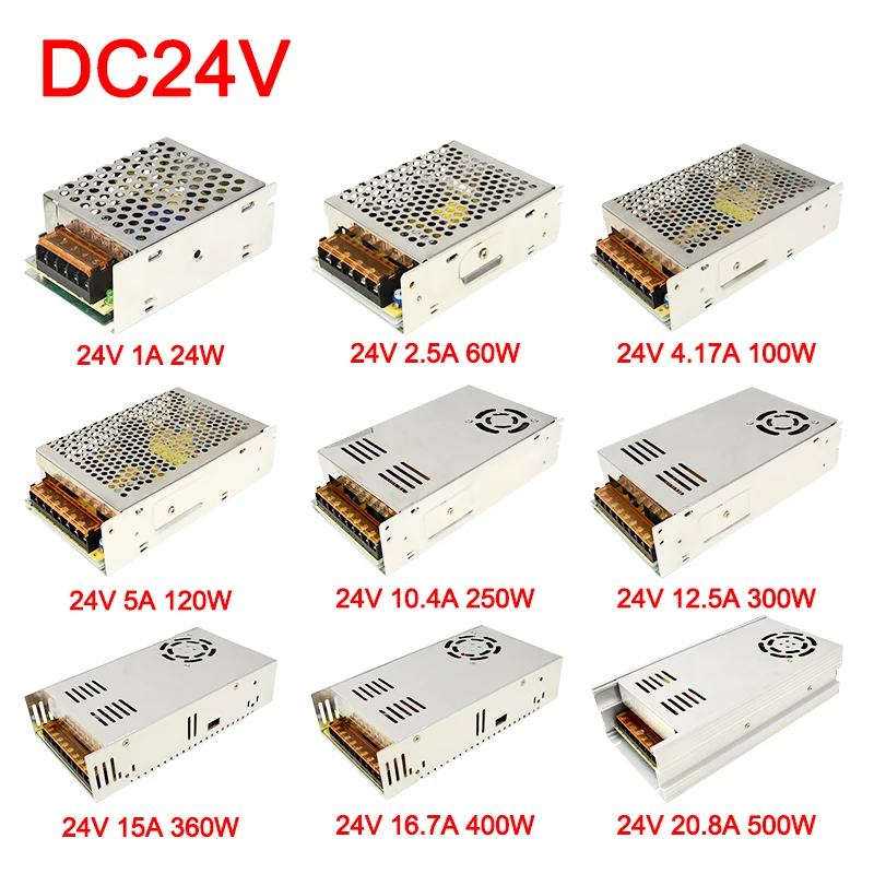 DC12V/24V Perjungimo LED Maitinimo šaltinis Apšvietimo Transformatoriai Šaltinio Adapteris SMPS LED Juostelės 2835 5050 CCTV 0