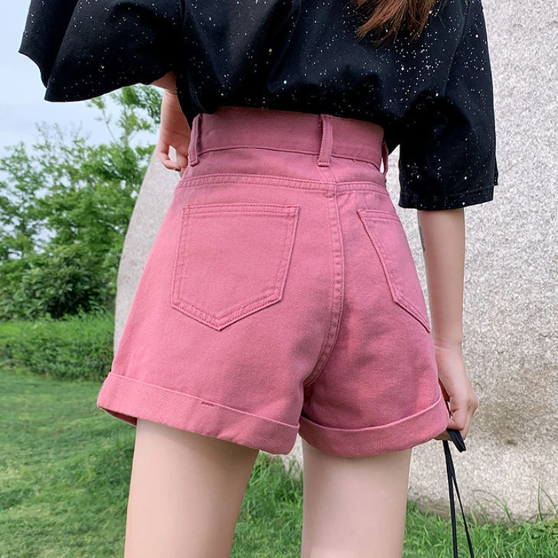 Šortai Moterims Džinsinio Mados Varčias 3 Spalvų Studentams Pagrindinių Vasaros korėjos Stiliaus Visas rungtynes, Paprastas Atsitiktinis Puikus Streetwear Laisvi Naujas 3