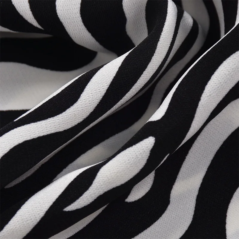 Zebras Spausdinti Moterų Aikštėje Apykaklės Apkarpyti Viršūnes 2021 M. Rudenį Naujų Backless Nėrinių Blyksnius Rankovėmis Palaidinės Ponios Sexy Fashion Drabužiai 4