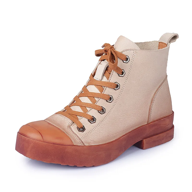 Careaymade-Naujas Britų stiliaus natūralios odos trumpi batai įrankiai batai padas butas motociklo batai mados kietas moterų batai 4