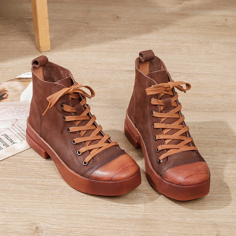 Careaymade-Naujas Britų stiliaus natūralios odos trumpi batai įrankiai batai padas butas motociklo batai mados kietas moterų batai 5