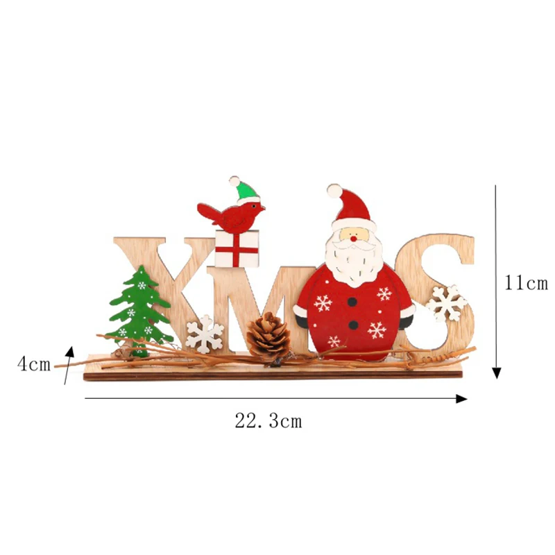 2021 Kalėdos Navidad Dovanos, Kalėdos, Kalėdų Senelis, Senis Besmegenis, Medinės Ornamentu Linksmų Kalėdų Dekoracijos Namų Stalo Naujųjų Metų 2022 4