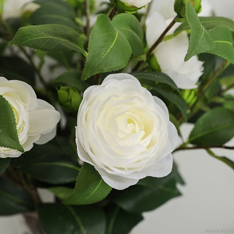 Naujas Kinų stiliaus modeliavimas Rose filialas Vestuvių kelių įėjimo arkos apdaila flores netikrą baltos rožės