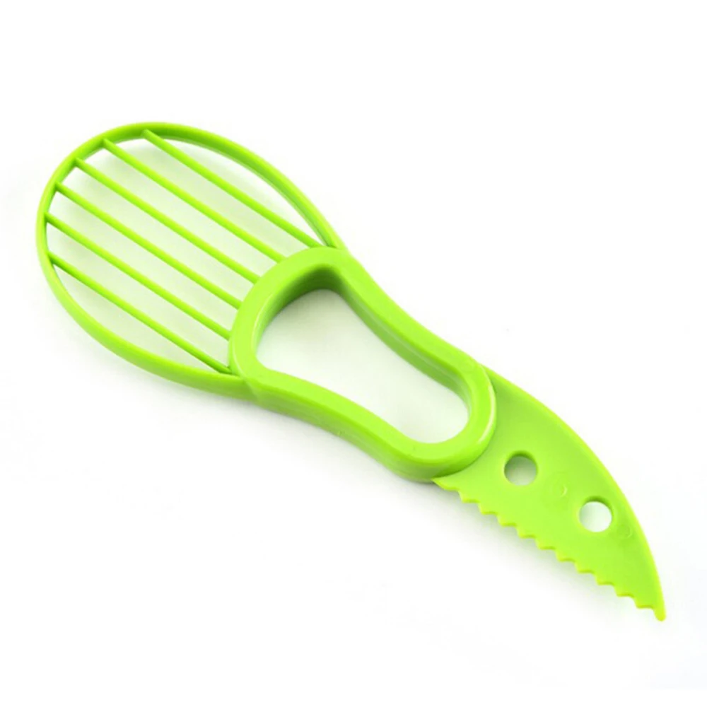 Avokado Slicer Cutter Skustukas Skyla Vaisių Duobes Scoop Virtuvės Įrankiai Žalia 3