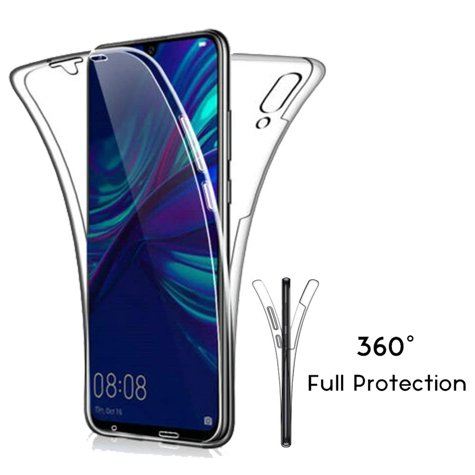 360 Laipsnių Atveju, Huawei P Smart Plus 2019 P20 30 lite Mate 10 20 Pro Garbės 8A 8S Y5 Y6 Y7 Pro 2019 Premjero viso Kūno Padengti TPU 5