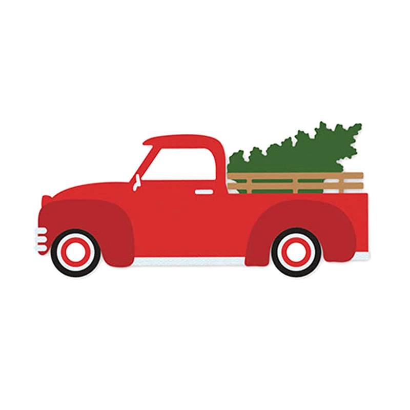2020 Naują Kalėdų Transporto Sunkvežimių ir Augalų Medžio, Metalo Pjovimo Miršta Scrapbooking atvirukas Popierius jokių ženklų 2