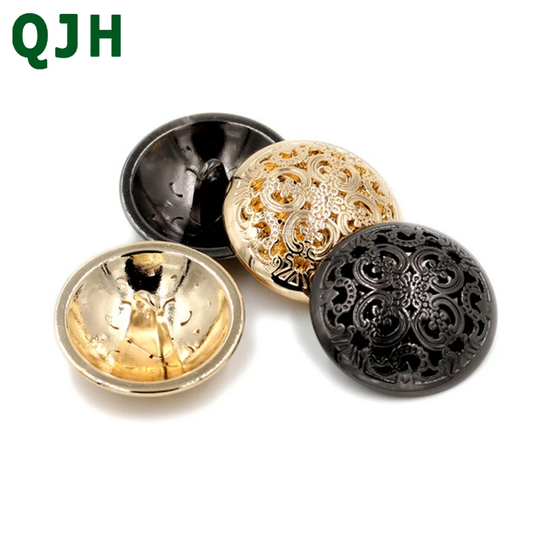 1pcs Aukštos kokybės Gold & Black Derliaus Metaliniai Mygtukai 