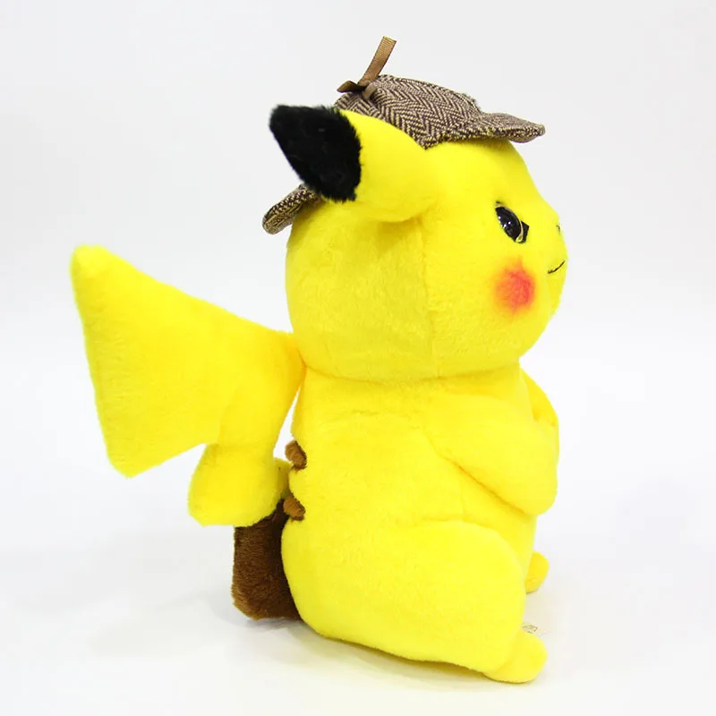 28CM Pokemon Anime Detektyvas Pikachu Pliušinis Įdaryti Vaikų Žaislai Pokemon Pikachu Modelis Lėlės Vaikams Kalėdų, Gimtadienio Dovanos 4