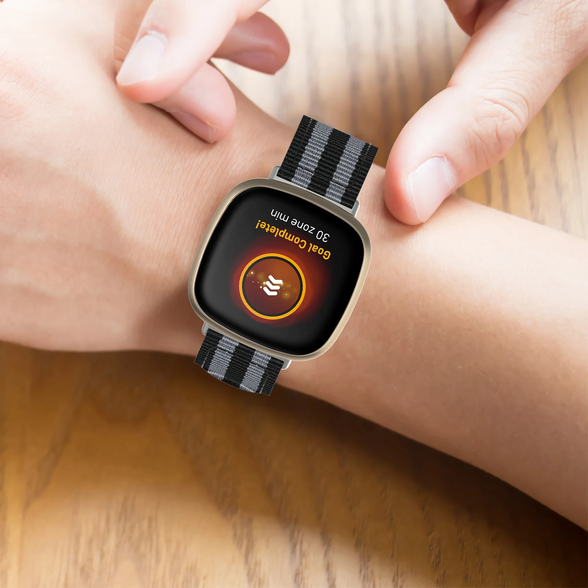 Nylon Dirželis Fitbit Versa 3 žiūrėti juostos Austos Drobės Riešo Apyrankę, diržą Pakeisti Fitbit Prasme Smart watch Priedai