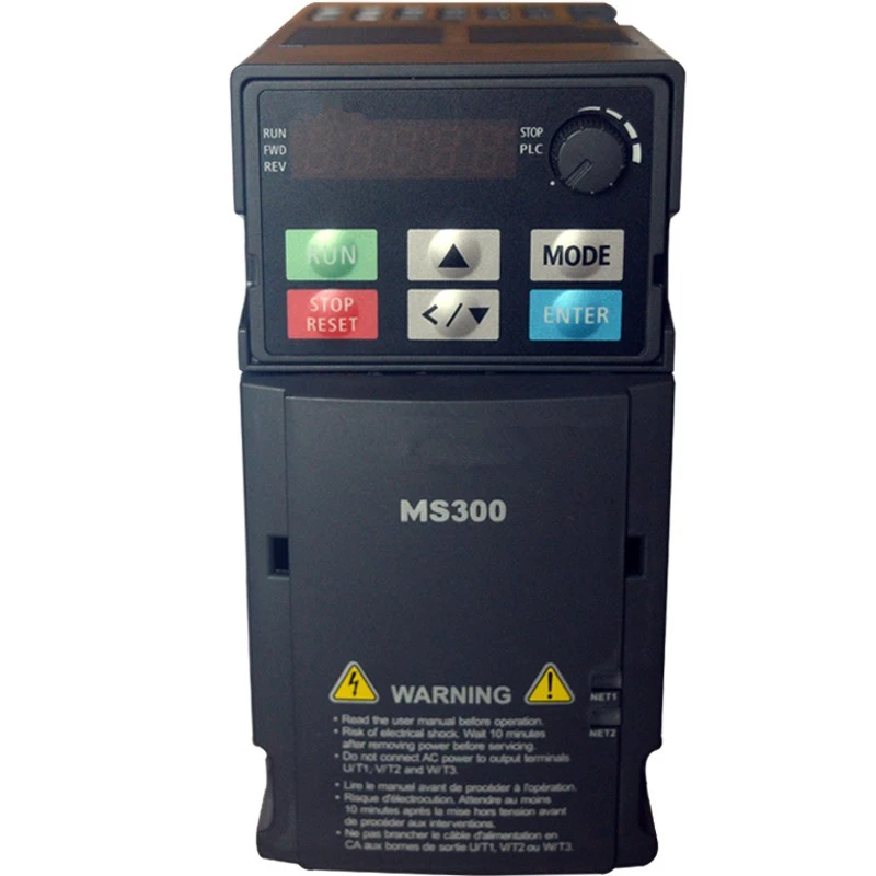 VFD2A8MS21ANSAA VFD Standartinių Kompaktinių Diskų MS300 Serijos 400w 0.4 kw, 1 fazės AC 200V-240VAC 3 fazės išėjimas 0-599HZ pakeisti VFD-M