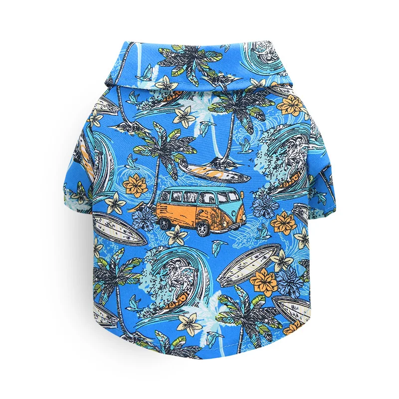 Havajų Šuo Marškinėliai Drabužių Vasaros Paplūdimio Drabužiai Čihuahua Pet Drabužiai Gėlių T-Shirt Mažose Didelių Šunų, Naminių Gyvūnėlių Marškinėliai 2021