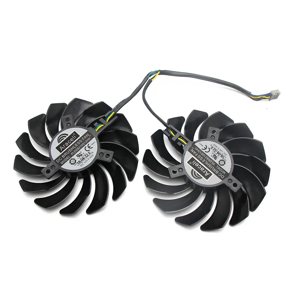 2VNT/daug 4PIN PLD09210S12HH GTX1050 Ti Aušintuvo ventiliatorius MSI GeForce GTX 1050 1050Ti ŽAIDIMŲ X vaizdo plokštės ventiliatorius