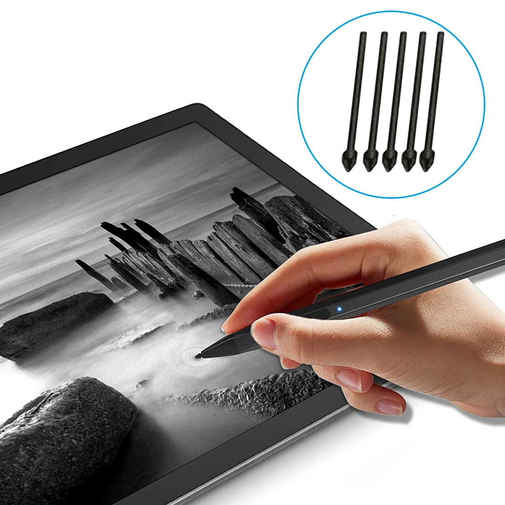 5vnt Touch Stylus Patarimai Plunksnos su Metalo Klipas Baltas Juodas, skirtas Samsung Galaxy Tab S6 T860 T865/S6 Lite Serija S Pen Stylus 1