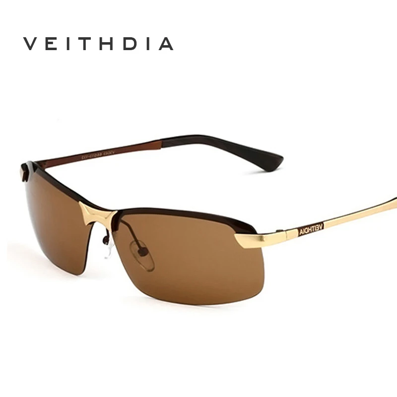 Veithdia Prekės Taškus Poliarizuota mens Taškus dizaineris akiniai nuo saulės, Saulės Akiniai Vairavimo Akiniai Vyrams oculos de sol vyrų atspalvių 2