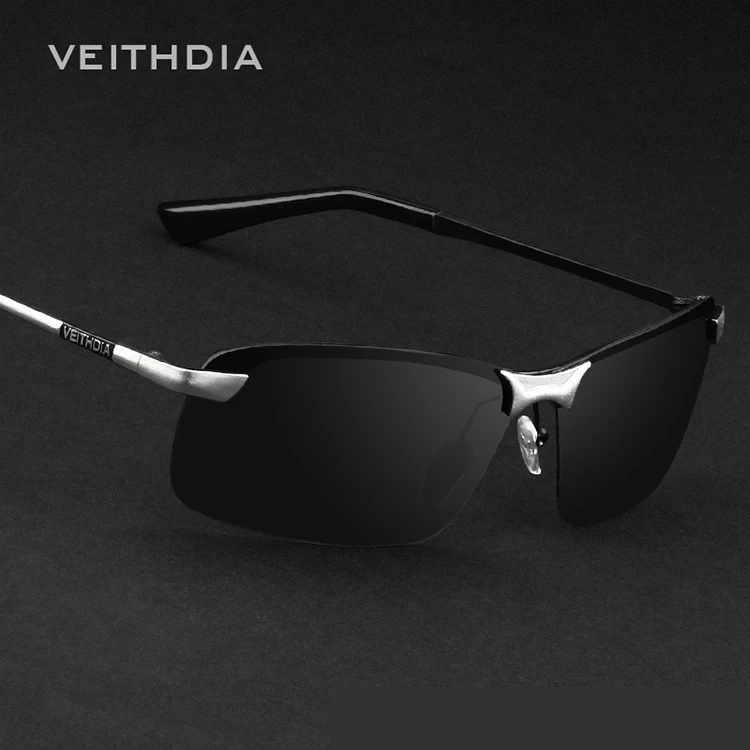 Veithdia Prekės Taškus Poliarizuota mens Taškus dizaineris akiniai nuo saulės, Saulės Akiniai Vairavimo Akiniai Vyrams oculos de sol vyrų atspalvių 3