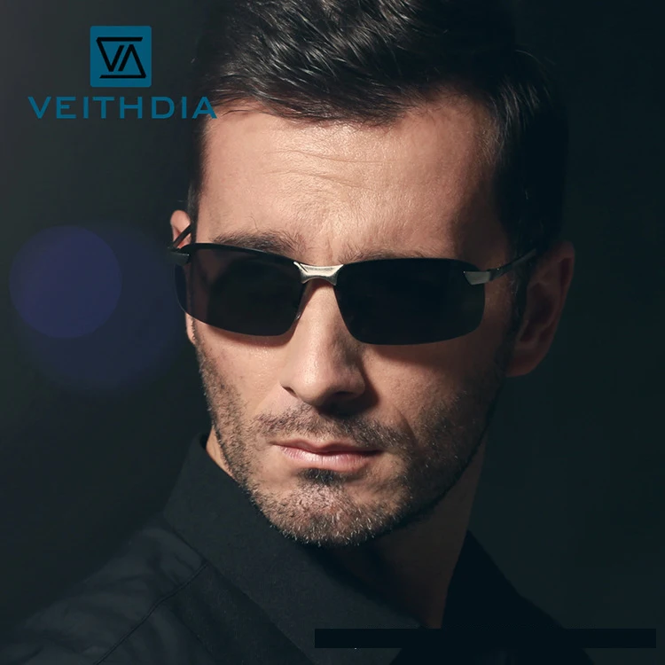Veithdia Prekės Taškus Poliarizuota mens Taškus dizaineris akiniai nuo saulės, Saulės Akiniai Vairavimo Akiniai Vyrams oculos de sol vyrų atspalvių 5