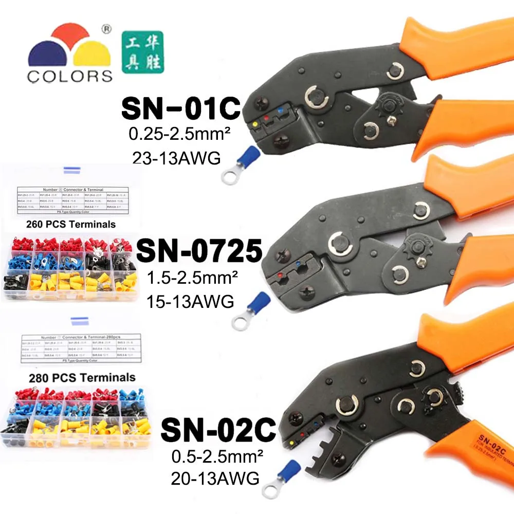 LUBAN SN-01C SN-02C SN-0725 MINI EUROP STILIAUS užspaudimo įrankis fiksavimo tiekėjas 0.25-2.5mm2 multi tool įrankiai rankas